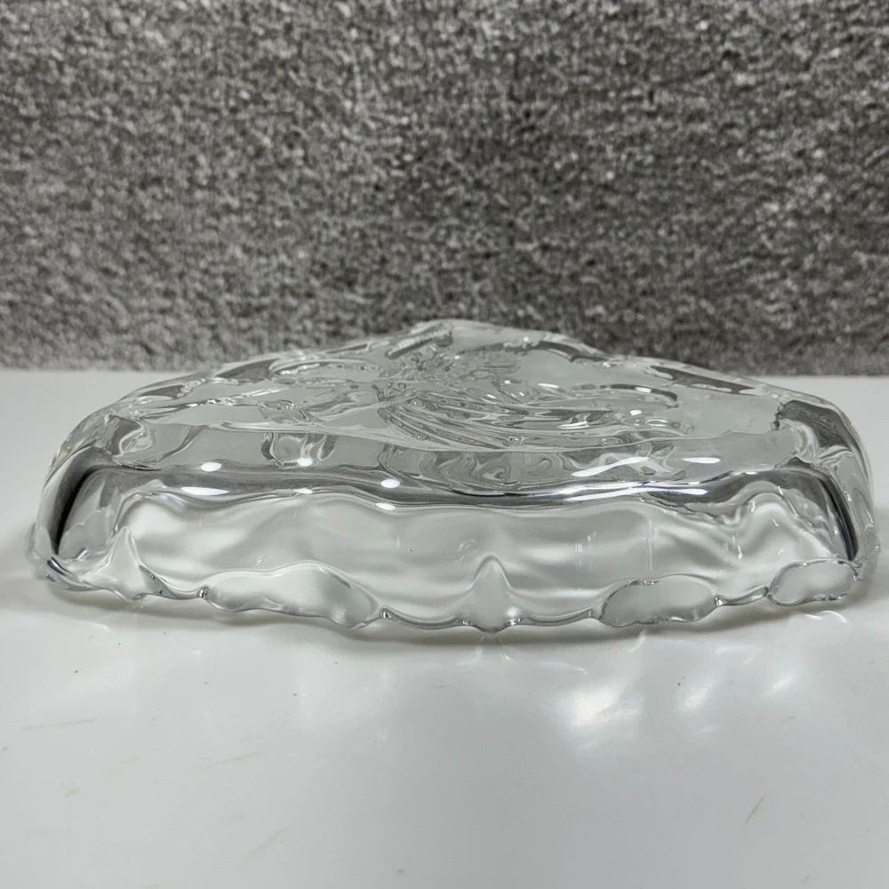 Mikasa‎ Candy Dish Clear Glass Angel Music Trumpet Cloud Shape Trinket Tray 7.5